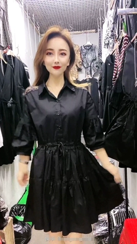 TikTok, осеннее кружевное платье, 2020, в западном стиле, на шнурках, популярно в интернете