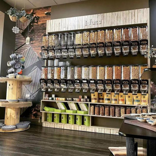 青岚湖食品盒糖果盒五谷杂粮盒麦片分配器重力盒透明加厚食品盒 - 图1