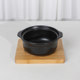 Thickened wooden casserole iron pot iron tray casserole heat insulation pad