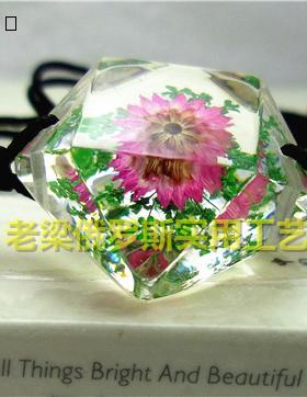鲜花水晶琥珀透明寓意幸福手链