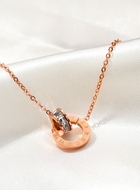 罗马数字锁骨链OPK女小众项链