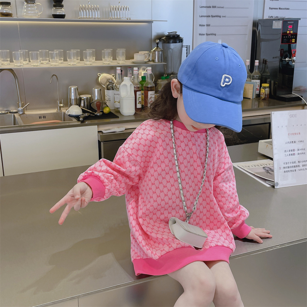 女童韩范连衣裙韩国新款洋气小童女宝宝时髦春秋儿童卫衣裙子小童,淘宝优惠券,粉丝福利购,淘宝优惠卷