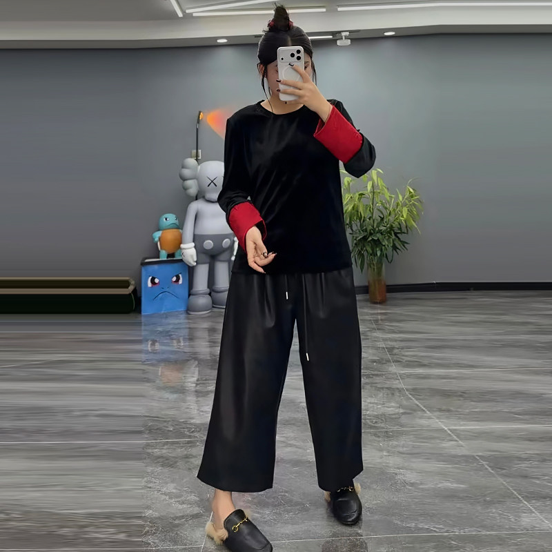 提花马甲丝绒上衣连衣裙PU皮裤胖mm2026春冬新款显瘦宽松大码女装,淘宝优惠券,粉丝福利购,淘宝优惠卷