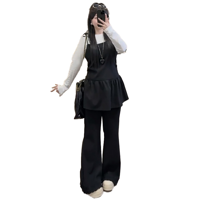 韩系收腰系带上衣女裤子打底衫胖mm2026春冬新款显瘦宽松大码女装,淘宝优惠券,粉丝福利购,淘宝优惠卷