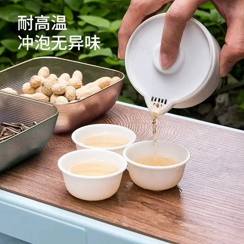 户外旅行茶具潮汕便携式茶具功夫小茶具学生上课茶壶学生宿舍聚餐 - 图0