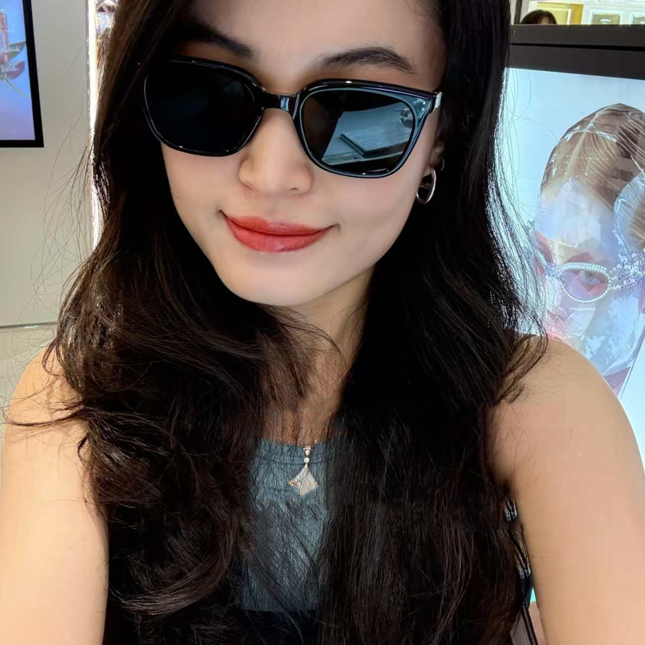 INS网红款便携式折叠太阳镜Matiny方框黑超墨镜男女防紫外线眼镜,淘宝优惠券,粉丝福利购,淘宝优惠卷