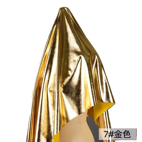 金色银色亮色皮革面料超薄柔软弹力装饰背景婚庆演出舞蹈服装布料 - 图3