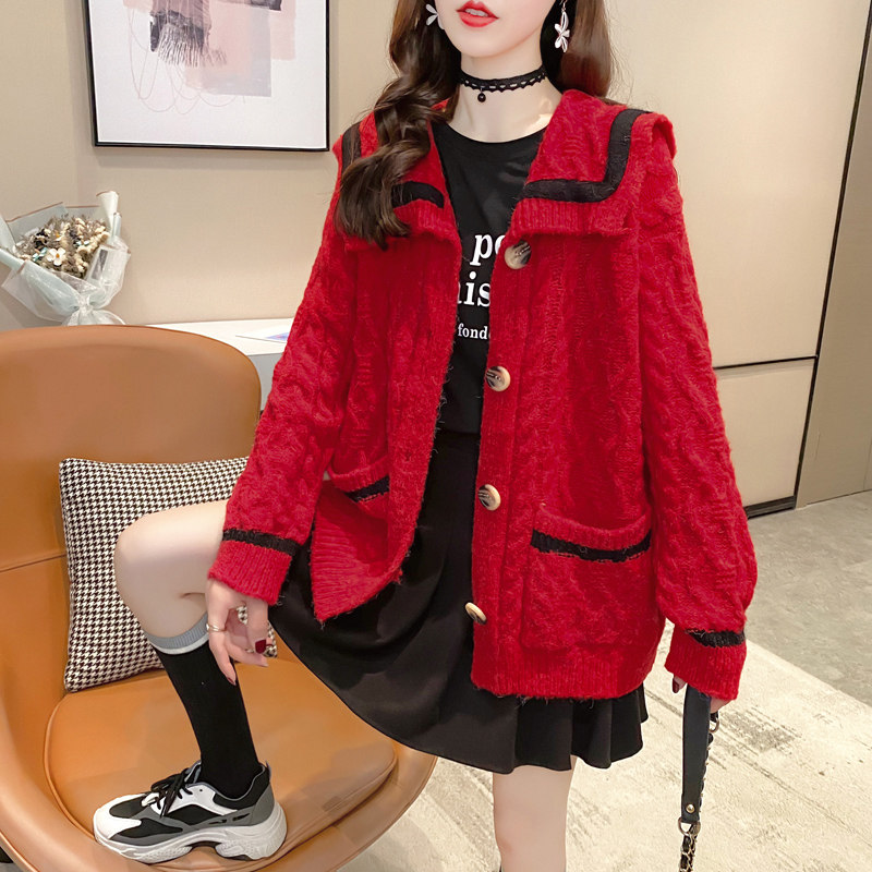 网红女士开衫春秋装2020年新款毛衣 瑷珊毛针织衫