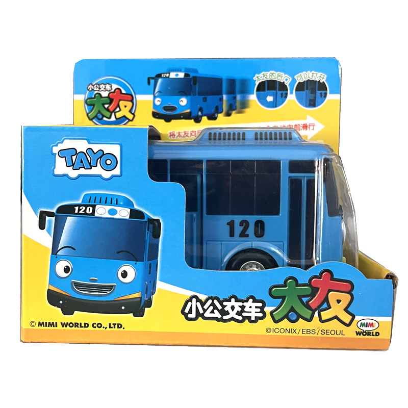 小汽车巴士韩国卡通小太友公交车玩具太有TAYO公共回力车儿童男孩-图2