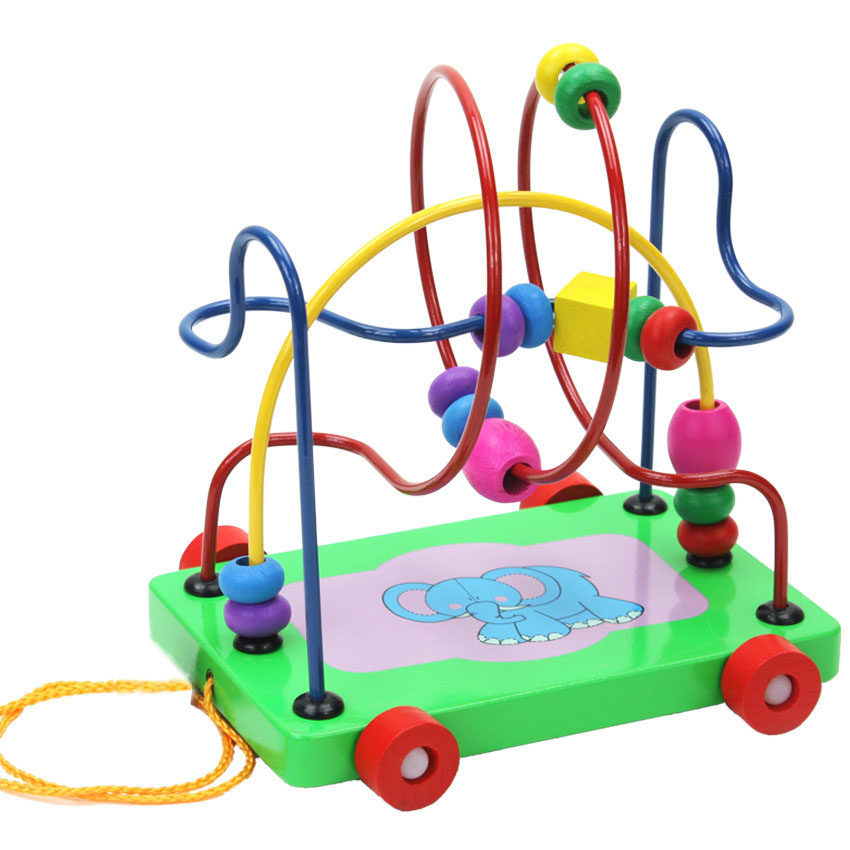 幼得乐拖拉学步拖车绕珠串珠婴幼儿童宝宝早教益智玩具大象绕珠,淘宝优惠券,粉丝福利购,淘宝优惠卷
