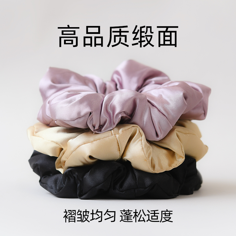 枕头发圈卷发真丝填充睡眠睡觉超大章小蕙猪大肠札头发头绳头花女 - 图0