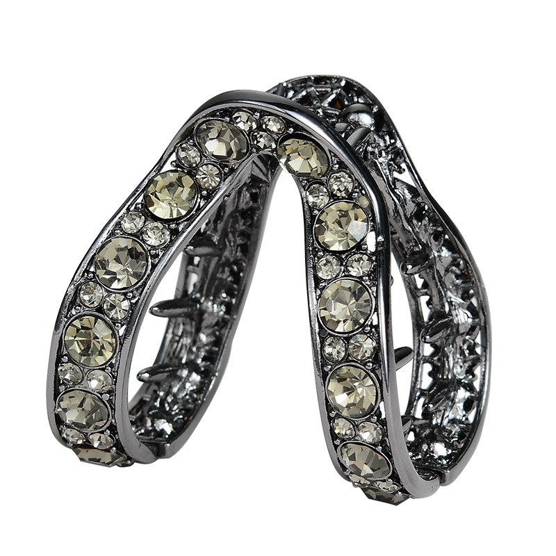 高马尾抓夹固定神器大号发量多金属发夹女后脑勺防塌夹子头饰发卡 - 图3