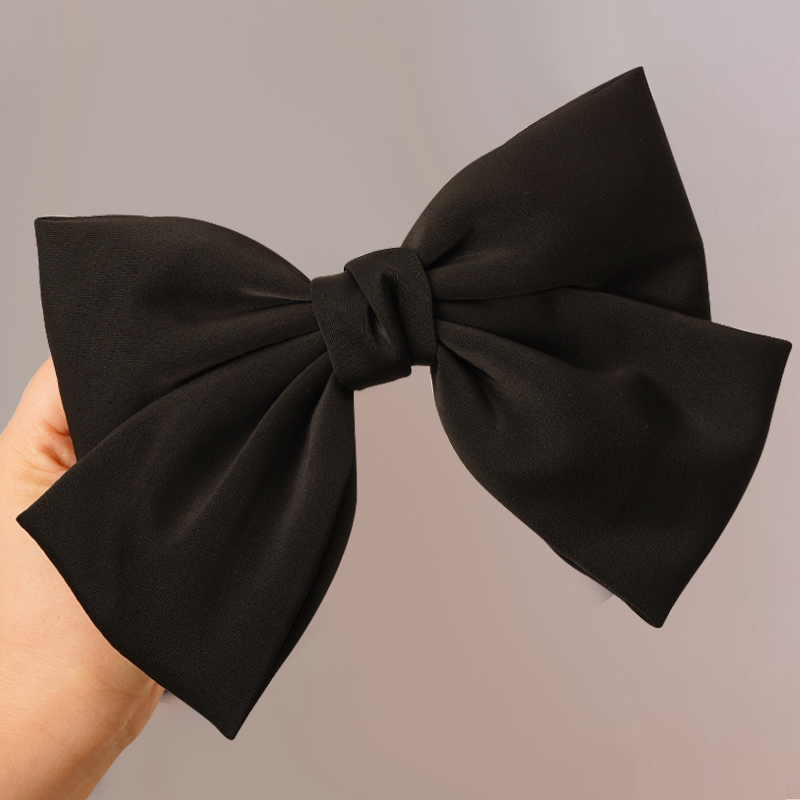 明星同款黑色超大号蝴蝶结发夹高级感头饰女秋冬后脑勺2025年新款 - 图3