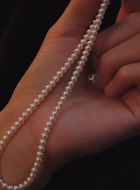 珍珠项链春夏施家小米珠锁骨链