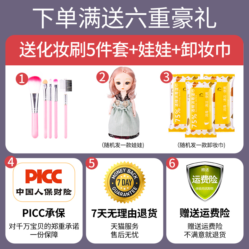 儿童化妆品套装正品玩具女孩公主彩妆盒5女童3-9岁指甲油生日礼物 - 图0