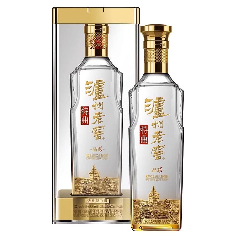 【2016年老酒】泸州老窖特曲 晶彩52度500ml*1瓶 浓香型白酒送礼 - 图1