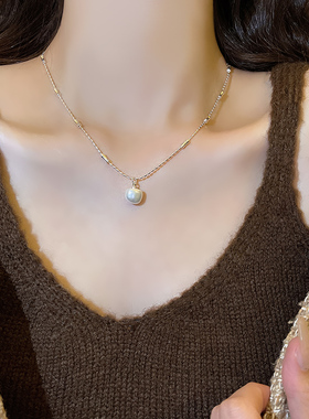 巴洛克珍珠项链女时尚简约