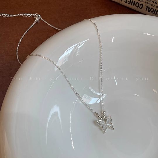Письмо от эльфа, популярное женское серебряное колье-бабочка, нишевый дизайн, крутая цепочка на ключицы, изысканные и высококачественные аксессуары.