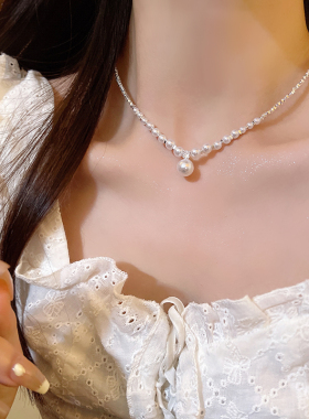 轻奢碎银子珍珠项链女小众