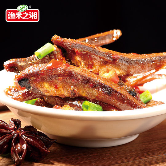 渔米之湘小鱼仔香辣酱汁味湖南特产小吃卤味解馋即食散装休闲零食