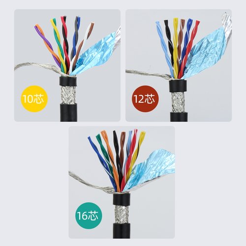 RVSP双绞屏蔽电缆线10芯12 14芯16芯20芯0.2/0.3平方编码器控制线 - 图1