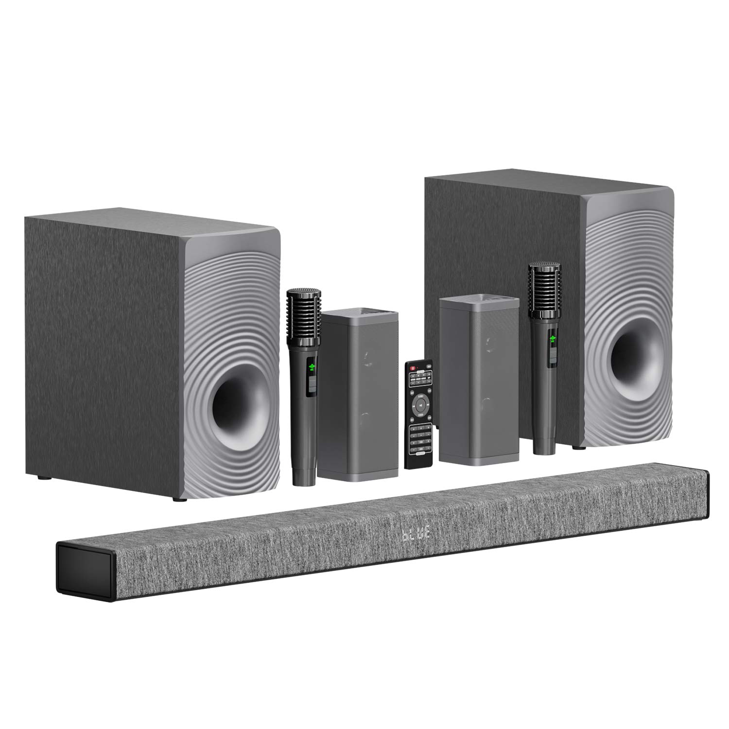 Qisheng 7.2 echo wall audio home theater living room TV KTV set projector karaoke karaoke machine speaker