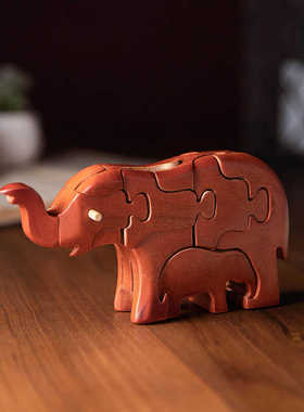 十二生肖鲁班锁孔明锁动物拼图