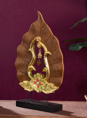 菩提叶东南亚风会所柜台装饰品