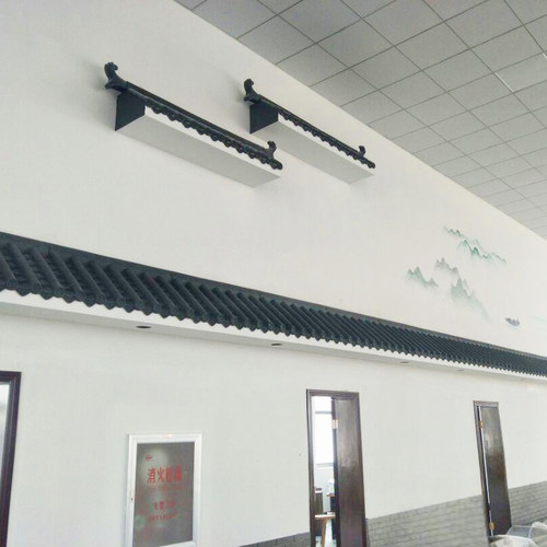 110*30cm马头墙仿古瓦轻质仿真一体屋檐中式树脂瓦塑料装饰滴水檐 - 图2