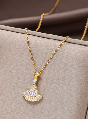 水钻钛钢o型链女裙子型链