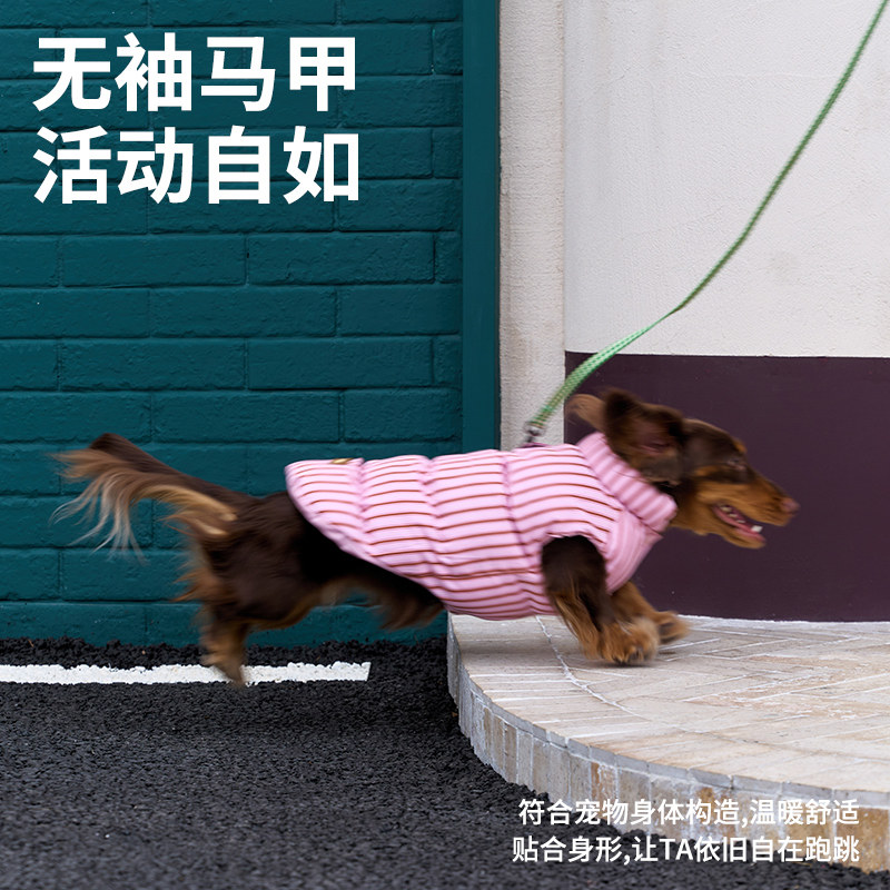 zeze猫衣服宠物猫咪冬装加厚保暖条纹棉夹克冬季马甲狗狗棉衣服饰,淘宝优惠券,粉丝福利购,淘宝优惠卷