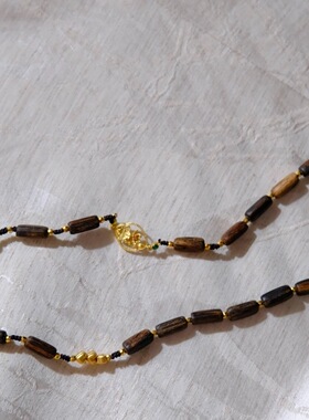 心墟沉香•达拉干沉香锁骨链搭配翡翠和田玉