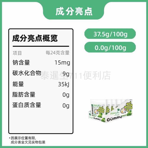 泰国7-11青苹果软糖HandyHerbFiberFlow膳食纤维酵素拉屎清宿便 - 图2