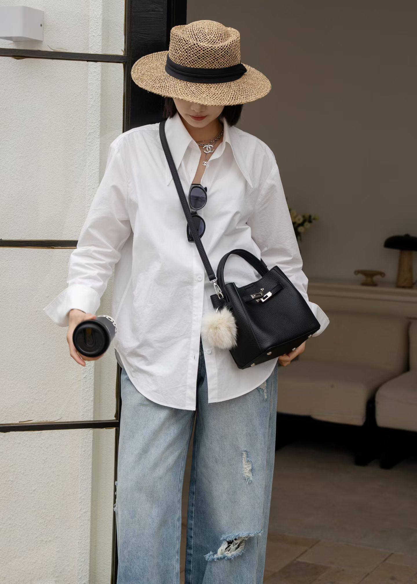 2026新款荔枝纹菜篮子包单肩斜挎腋下包水桶包通勤时尚女包,淘宝优惠券,粉丝福利购,淘宝优惠卷