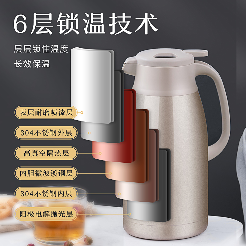 304不锈钢保温壶家用水壶热水瓶传家壶暖壶茶瓶小茶壶大容量便携