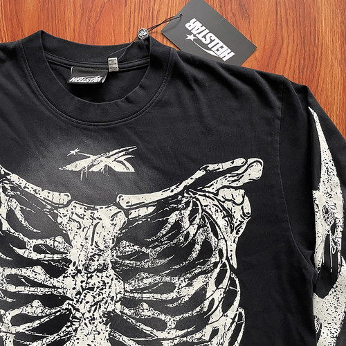 Hellstar Studios Airbrushed Bones Halloween骷髅休闲长袖T恤 - 图1