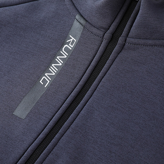 Men's running and fitness hooded fleece sports jacket