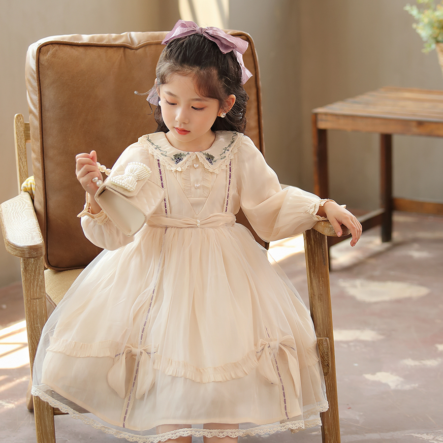 女童洛丽塔连衣裙公主萝莉裙2025秋季女宝宫廷儿童Lolita蓬蓬裙 - 图2
