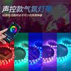 Computer case light strip with horse racing sound control colorful gradient