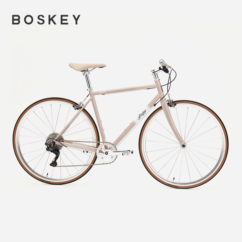 BOSKEY不死骑 Shuttler 钢架复古平把公路 城市通勤轻旅行自行车 - 图3
