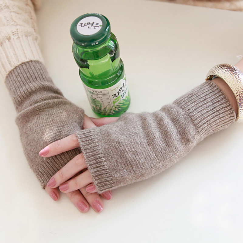 羊毛绒半截手套冬天女露指半指保暖学生写字办公无指漏指护手腕套,淘宝优惠券,粉丝福利购,淘宝优惠卷