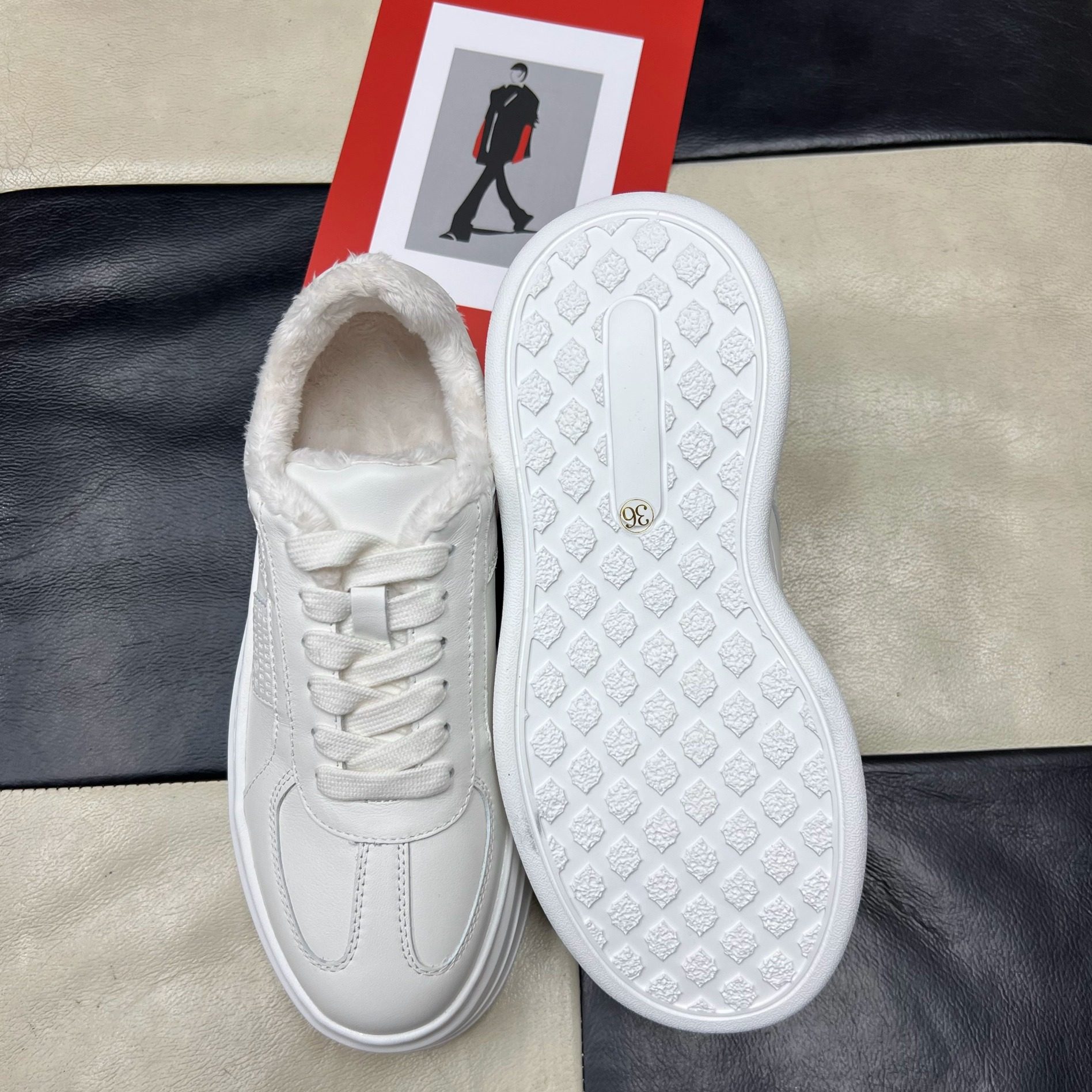 大厂品质 6cm跟台版牛皮面加绒内里轻便舒适百搭时尚通勤小白鞋女,淘宝优惠券,粉丝福利购,淘宝优惠卷