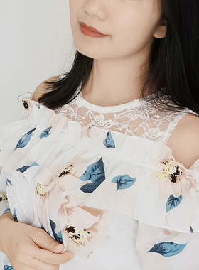 圆领蕾丝假衣领套头假领半透明女