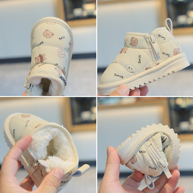 宝宝雪地靴小童冬季新款加绒加厚软底防滑男女童学步鞋保暖大棉鞋,淘宝优惠券,粉丝福利购,淘宝优惠卷