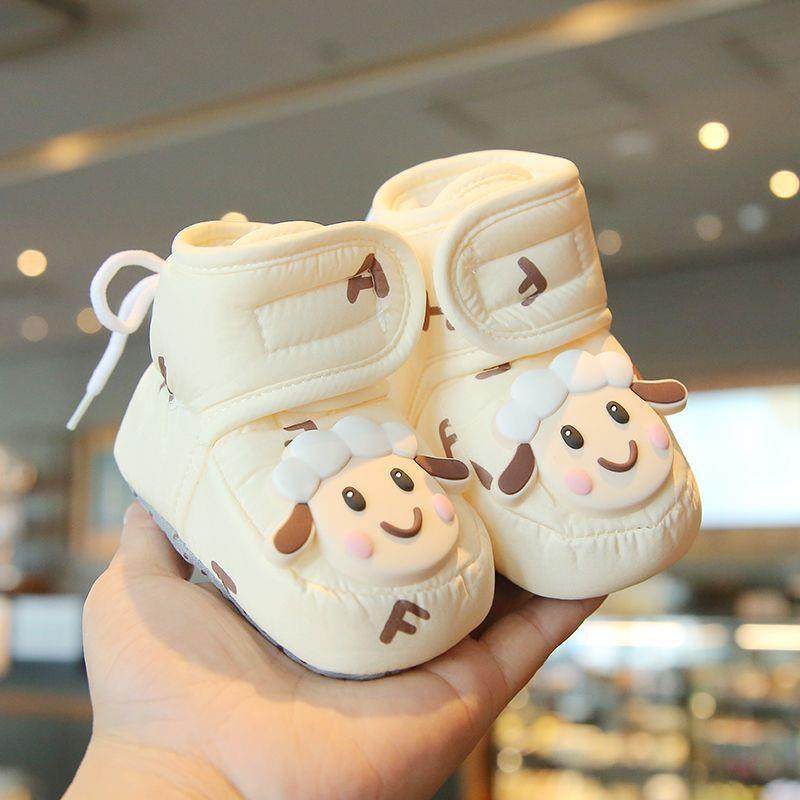婴儿棉鞋秋冬加绒卡通公仔宝宝雪地靴保暖厚软底学步鞋0-1岁走路,淘宝优惠券,粉丝福利购,淘宝优惠卷