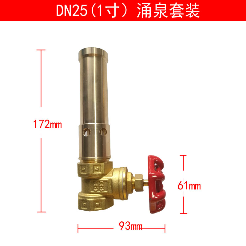 加厚全铜涌泉喷头鼓泡喷头水池水景景观喷泉园艺喷头4分6分1寸-图1