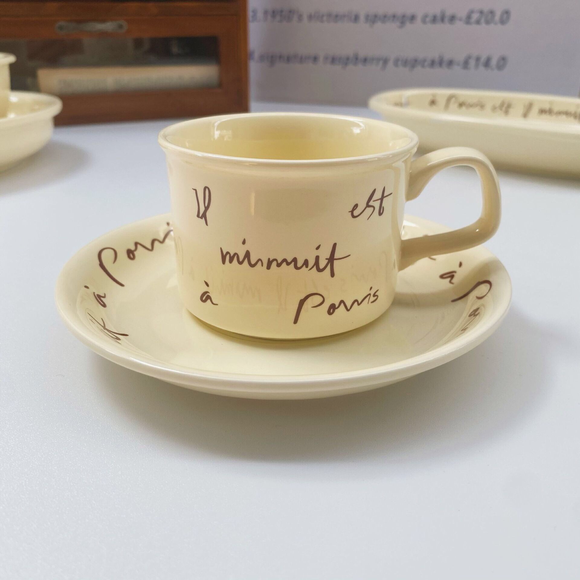 陶瓷餐具奶油色复古鱼盘甜品盘椭圆盘深盘餐盘粗陶沙拉碗ins燕麦