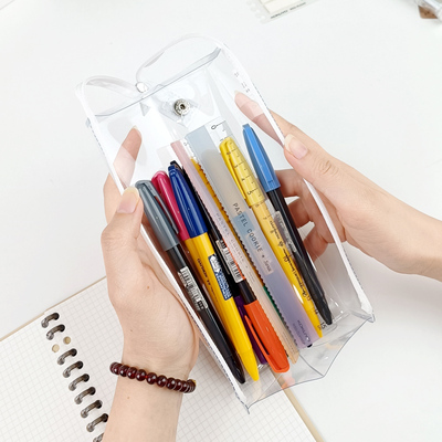 【国誉2022年度新品】Campus透明笔袋考试专用中考高考笔盒日本Kokuyo大容量对开式简约文具盒