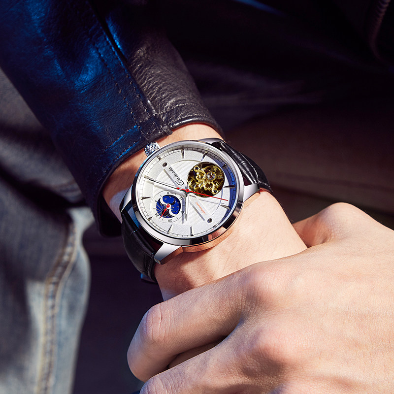 正品新款卡罗莱全自动飞轮机械表 卡罗莱乔翔国产腕表