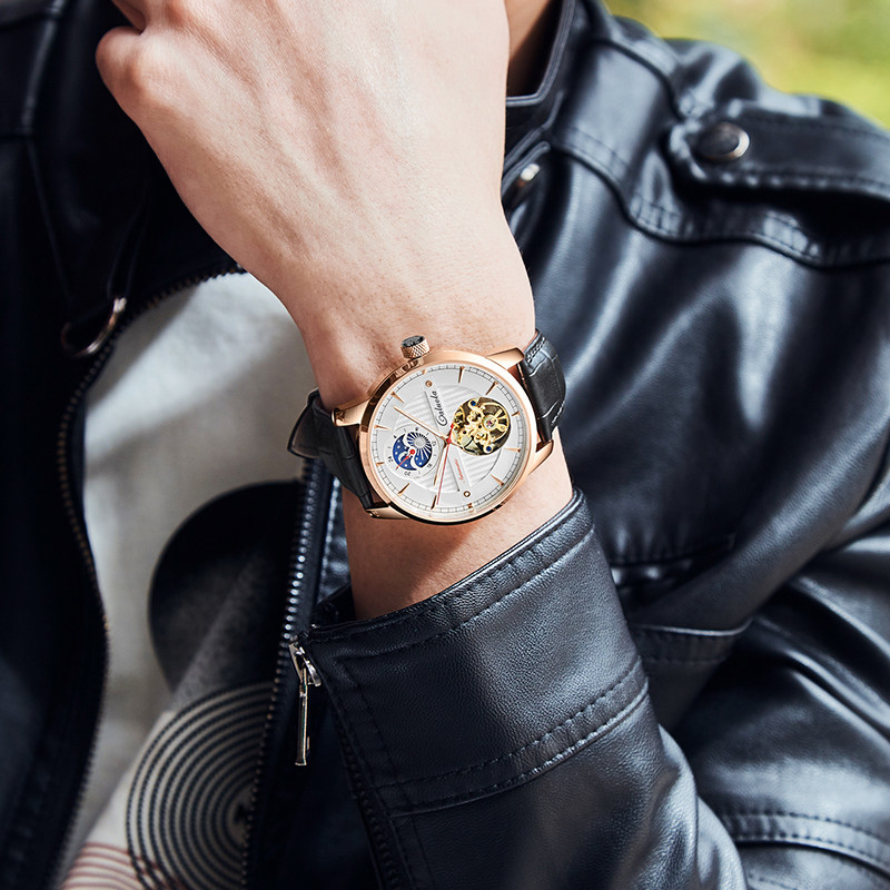 正品新款卡罗莱全自动飞轮机械表 卡罗莱乔翔国产腕表